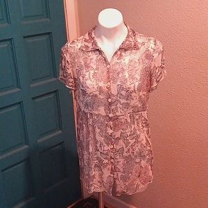 CAbi Floral Blouse